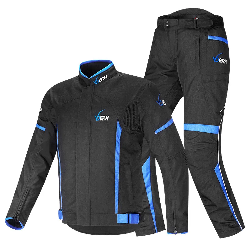 Winter Warm Motorcycle Jacket Windproof Waterproof Motorbike Riding Jackets Pants Reflective Moto Clothing with EVA Protection