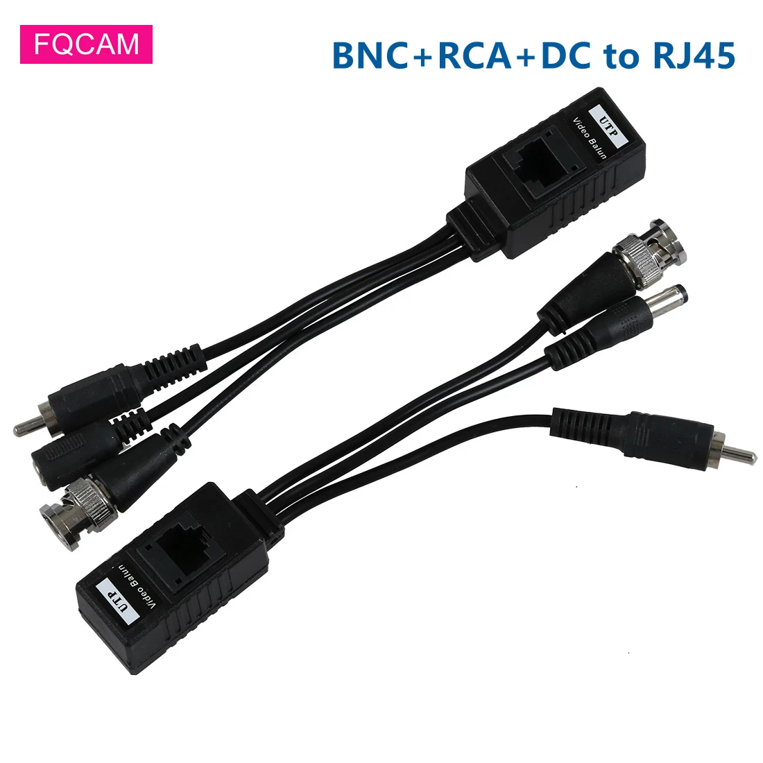 

5Pairs/Lot HD Passive Video Power Audio Balun BNC Transfer to RJ45 Connector Converter Transceiver For HD AHD/CVI/TVI Cameras