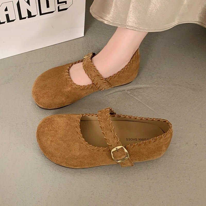 

Women Flats Shoes Suede Fashion New Loafers Shoes Elegant 2025 Winter Trend Casual Sport Woman Sneakers Walking Hiking Zapatos