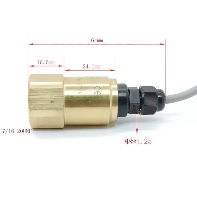 0.5v-4.5v Refrigerant Pressure Sensor Transmitter 7/16-20UNF Internal Thread External Thread