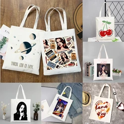 Lana Del Rey Ldr Shopping Bag Eco Reusable Female Tote Bag College Handbag Retro Large Ladies Shoulder Shopper Bag