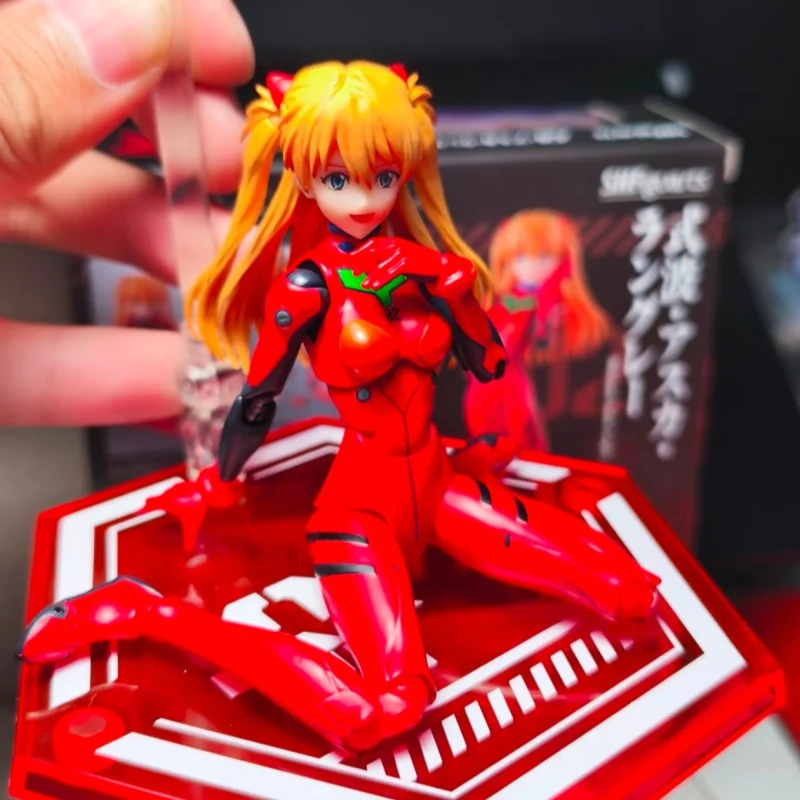 

Bandai Shf Neon Genesis Evangelion Shikinami Asuka Langley Original Action Figure With Replaceable Parts For Boys Anime Fans