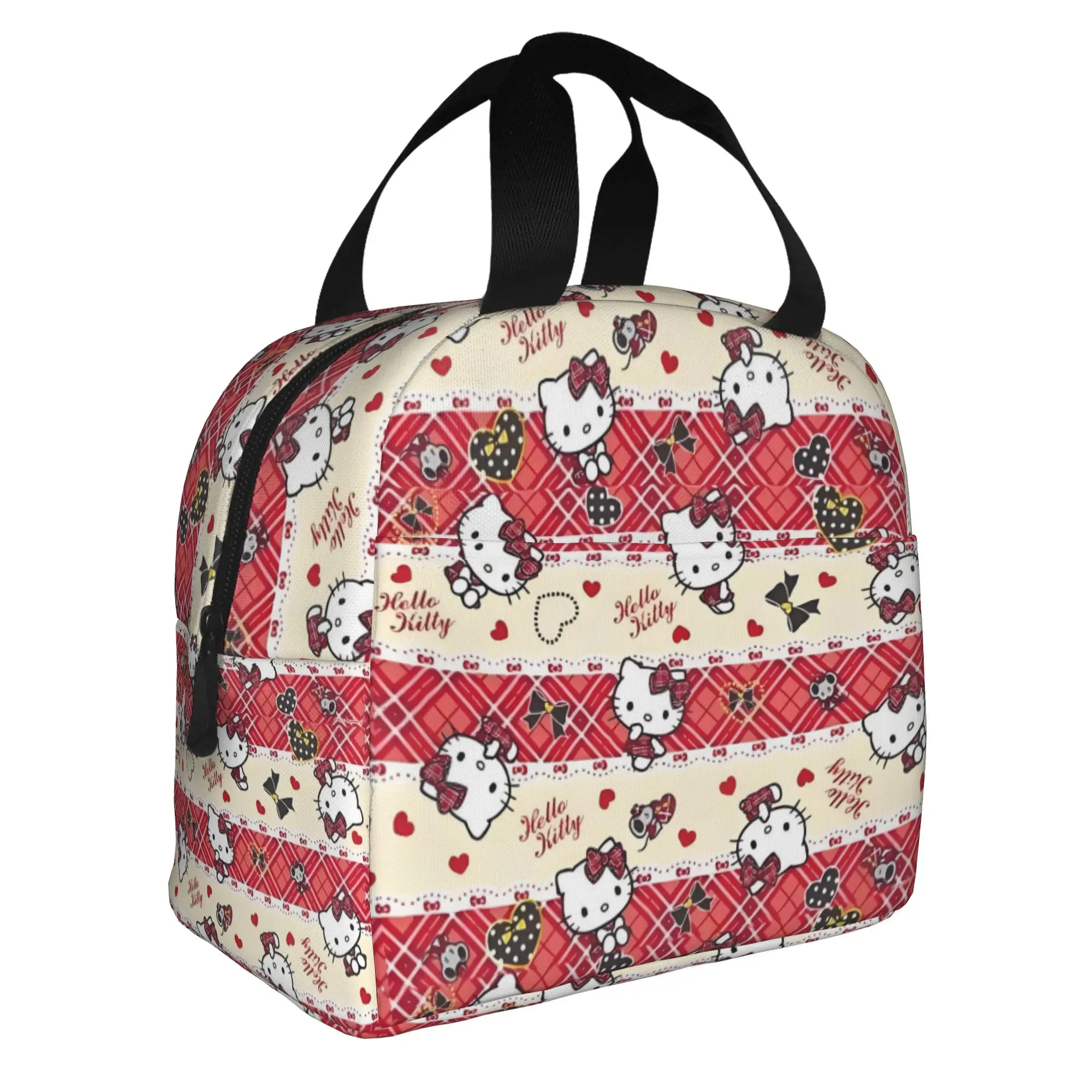 

Custom Cats-Cartoon Lunch Bag Men Women Cooler Warm Insulated Lunch Box for Adult Office