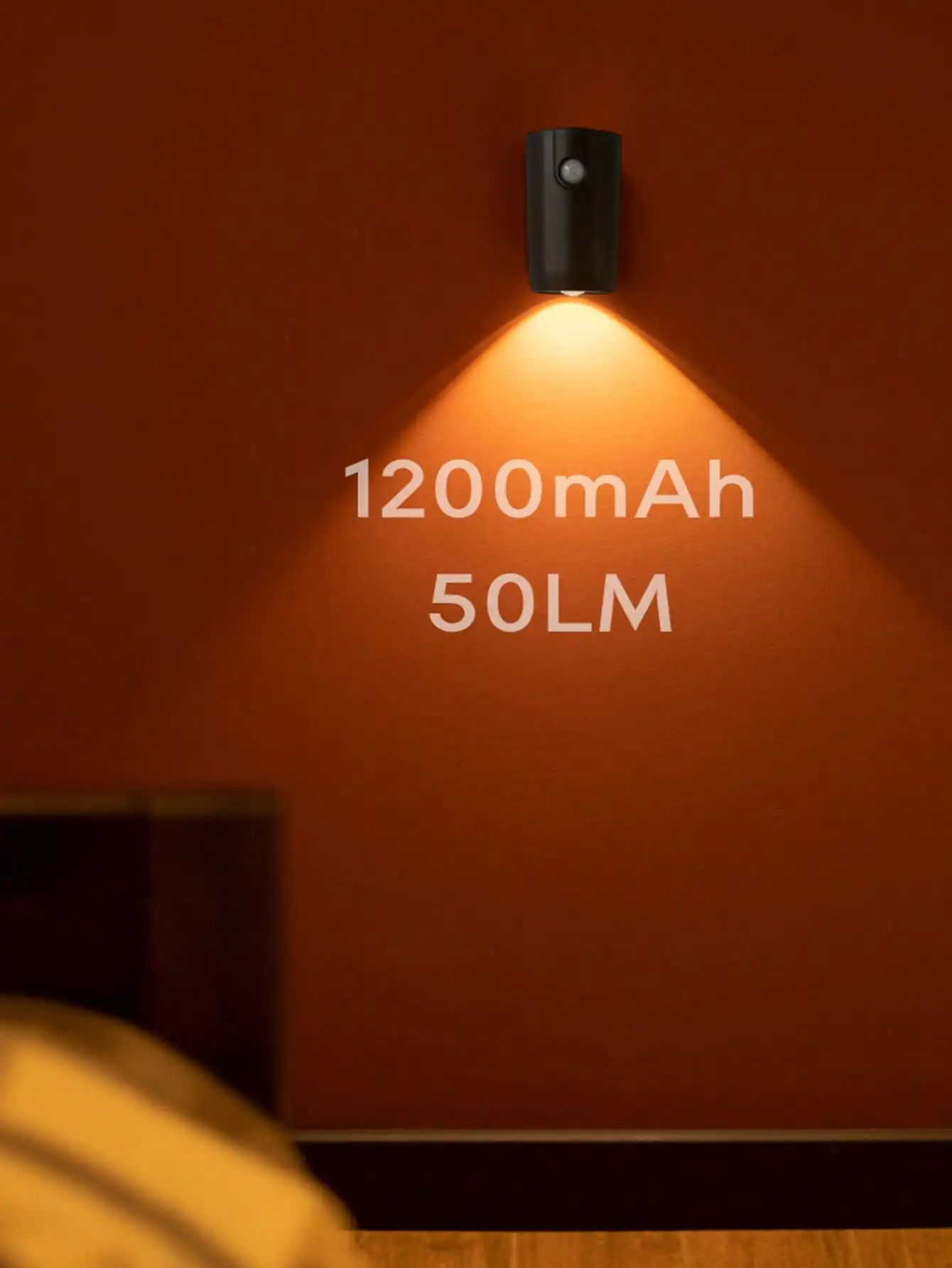 Rechargeable Motion Sensor LED Wall Light, 3-Color Dimmable Magnetic Adhesive Light for Home