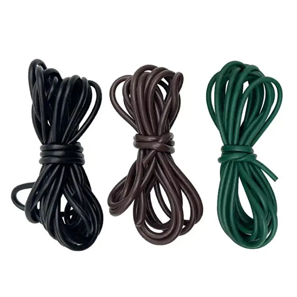 MNFT 2M 3 Farben Karpfenangel-Schlauch Silikon-Hakenhülsen Anti-Tangle-Schläuche Karpfenangel-Zubehör