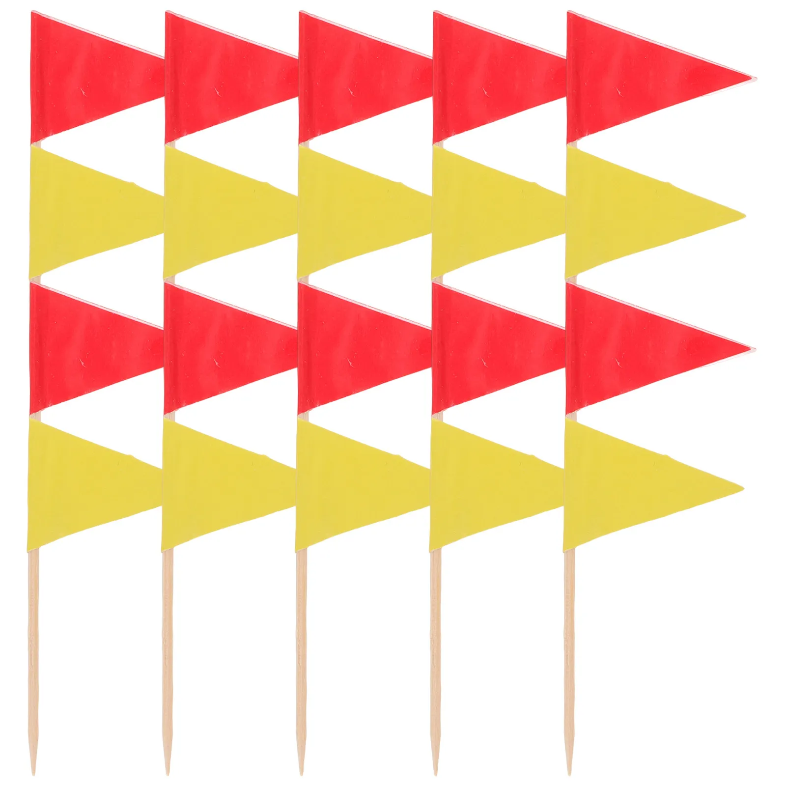 200Pcs Fruit Decoration Picks Blank Toothpick Flags Mini Triangle Paper Food Flags for Cakes Parties Paper Cake Flag