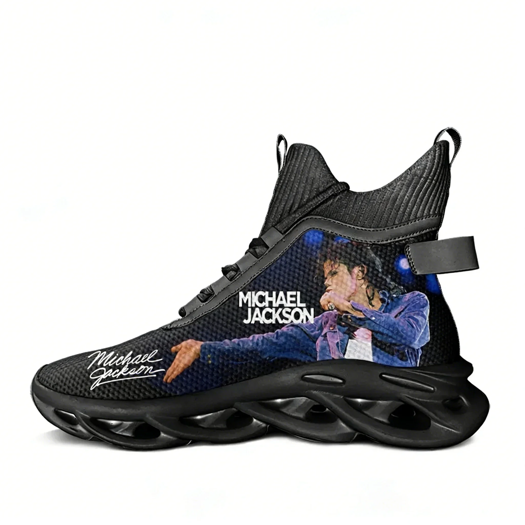 

Michael Jackson High Top Flats Sneakers Mens Womens Sports Hiking Travel Shoes Running Shoes Travel Custom Shoes
