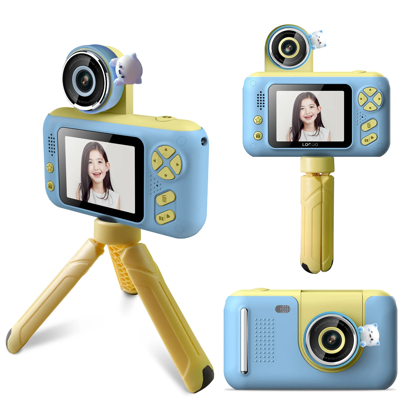 2.4inch Screen 40MP 1080P Dual Lens Kids Camera Children Birthday Gift Cartoon Cute Digital Camera