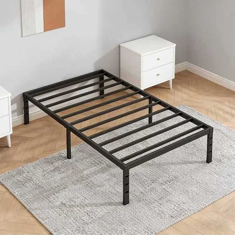 Customizable Steel Platform Bed Frame No Spring Box Needed Easy Assembly Noise Free Removable Mattress Base Suitable for