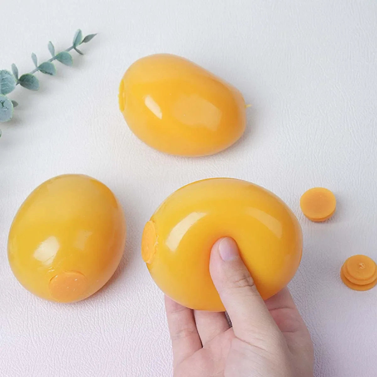 TPR Leere Kugelhülle DIY Handgemachtes Quetschball-Zubehör Hohle Mango-Form Hülle zum Befüllen Stressabbau-Spielzeugteile für Handarbeiten – Detail 7