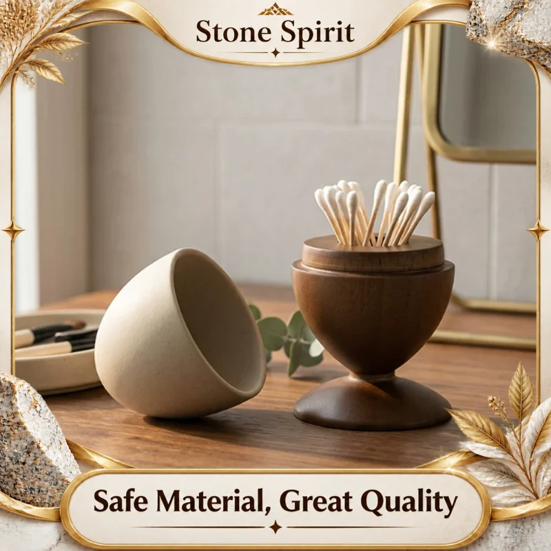 Egg Shaped Coarse Ceramic Storage Jar, Toothpick Box, Tableware Organizer, Container, Desktop Decoration and Accessories