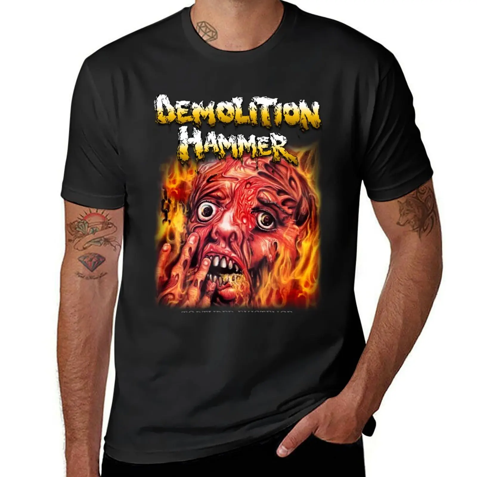 

Tortured Existence by Demolition Hammer - Classic Old School Thrash Metal T-Shirt heavyweights customizeds mens plain t shirts