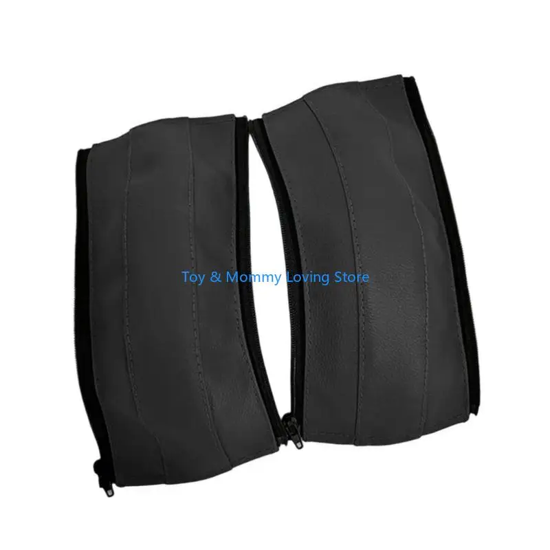 Y1QF Modern Strollers Handle Protectors PU Leather Zipper Closure Universal Compatibility For Infant Carriages