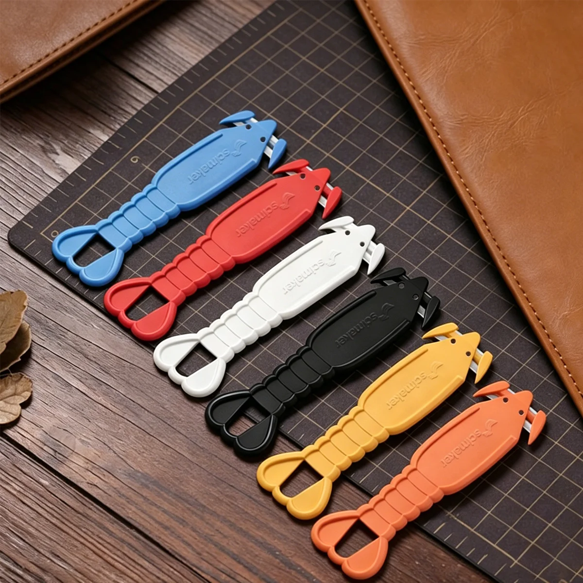 Scimaker Safety Box Cutter Opener with Recessed SK-2 Blade Finger Safe Tape Splitter Letter Slitter for Warehouse Office