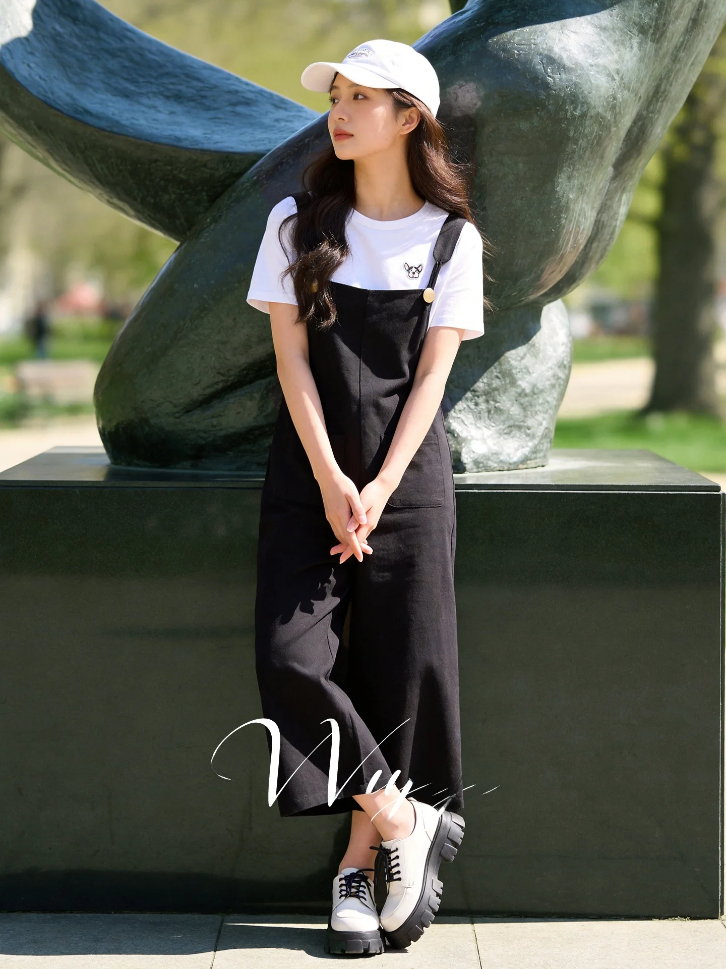 

Летний комплект для женщин больших размеров: футболка с коротким рукавом и круглым вырезом, комбинезон, два предмета, милый стиль, свободный крой, хлопковая смесь