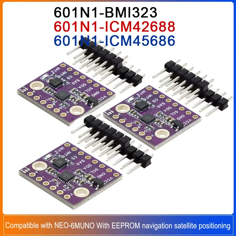 GY-601N1 601N1-ICM42688 ICM- 45686 ICM-BMI323  601N1-ICM 45686 601N1 6DOF 6-axis Acceleration And Gyroscope Sensor Module