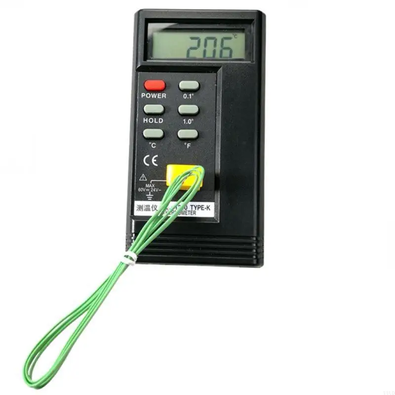 652F Industrial Electronic Temperature Gauge with Wide ranges & Easy Calibration Quick Responses Temperature Meter for Engineer