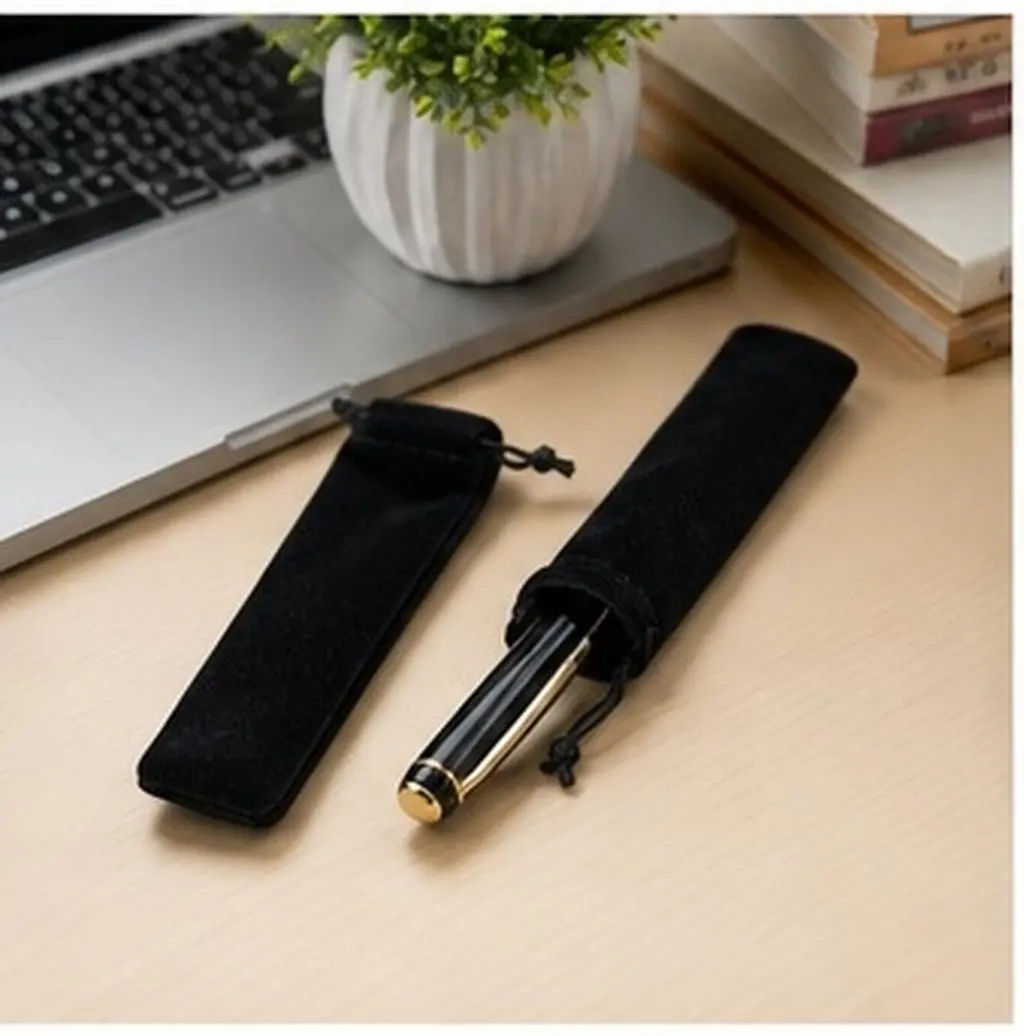 5 Pcs Pen Case Sleeves Packing Bag Holder for Purse Pencil Black Single Aesthetic Pouch