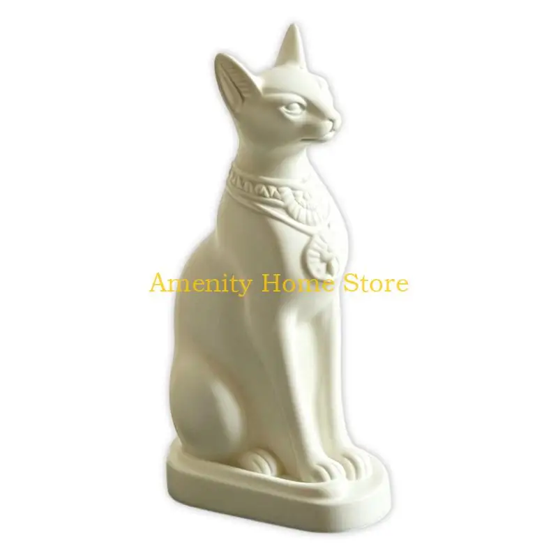 F26C Cats Statue Decors Egyptian Bastet Statue Decors Cats Goddess Figurine Animal Sculpture Home Decors Collectibles Gift