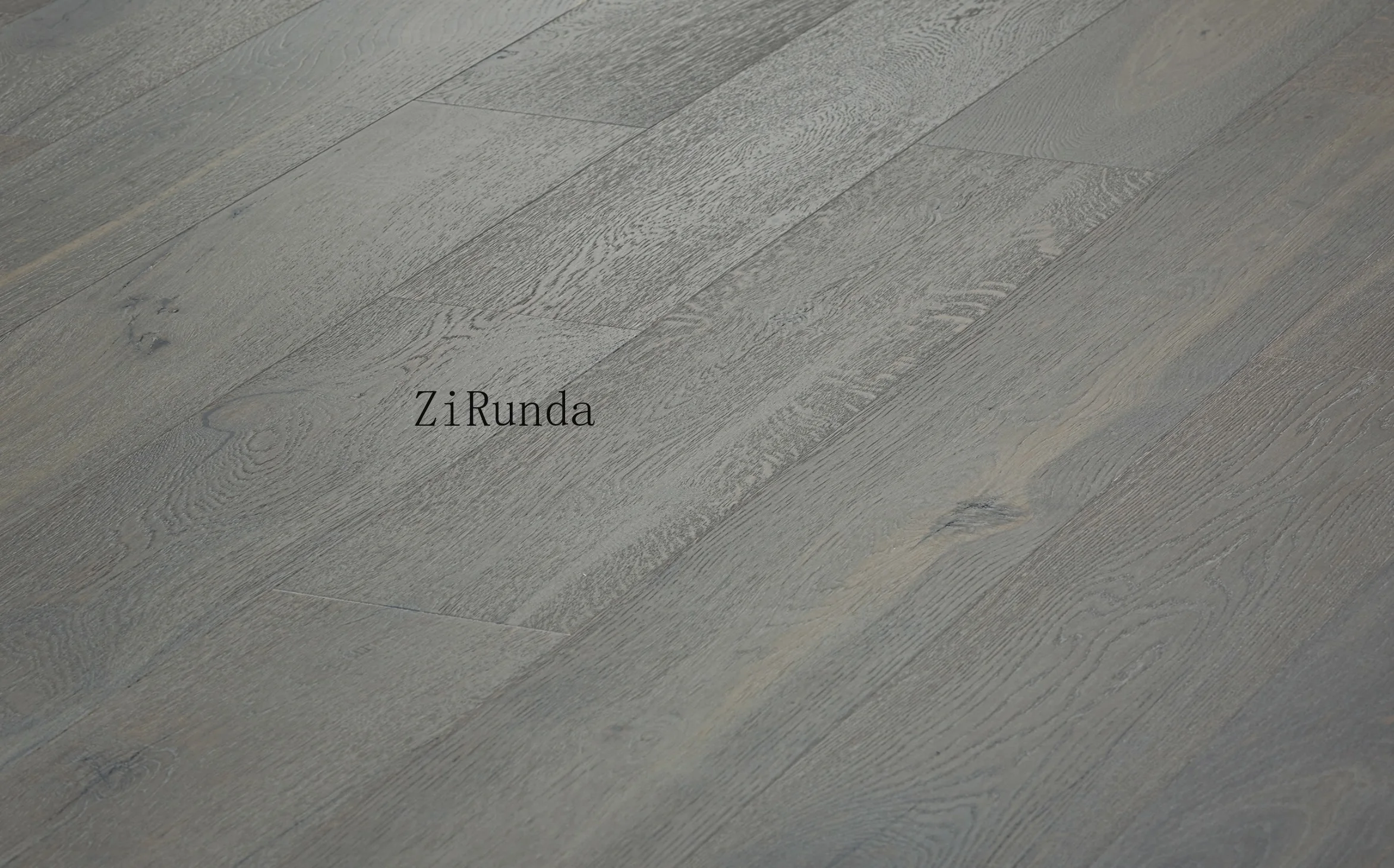 نسخة مخصصة أرضيات خشبية هندسية متعددة الطبقات باللون الرمادي الفاتح، أرضيات هندسية للفيلا من خشب البلوط 14 مم