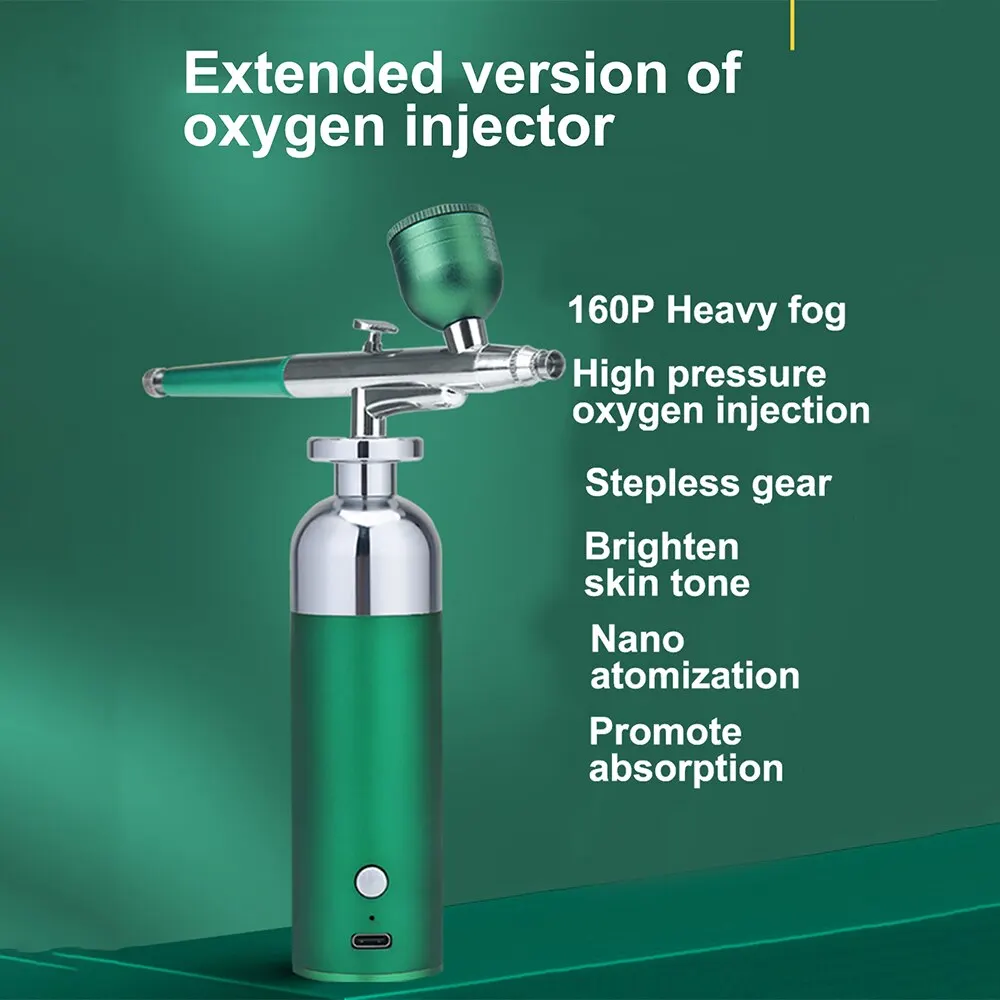 Water Light Oxygen Injection Apparatus Nano Fog Mist Sprayer Air Compressor Kit For Nail Tattoo Art Beauty Decoration Gun Tool