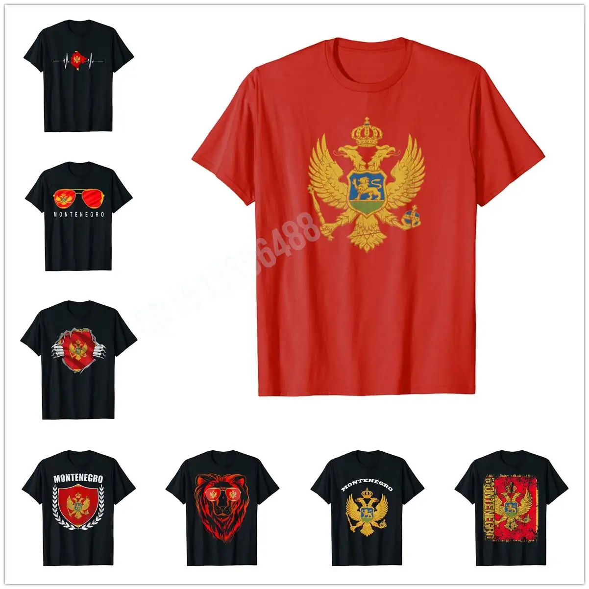 

More Design Montenegro Flag With Vintage National Montenegrin T-Shirt For Men Women T Shirt Hip Hop Tops Cotton Tees