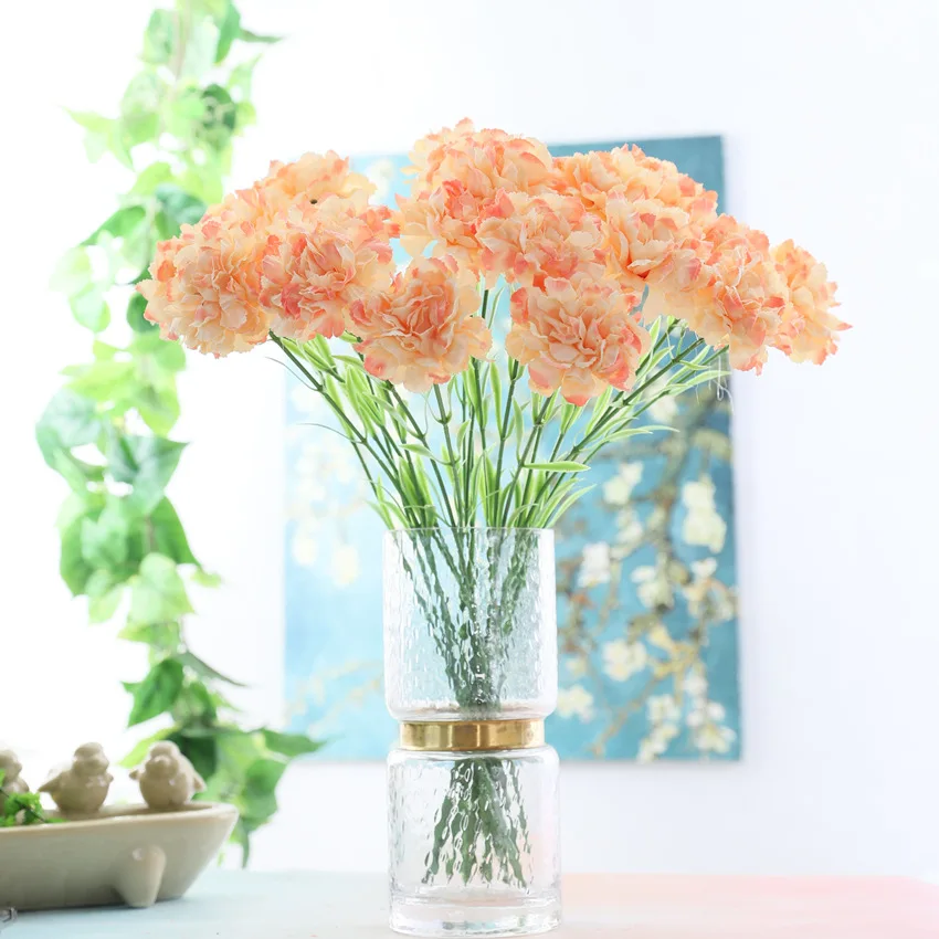 

Living Room Background Carnation Decoration Room Simulation Flower Home Party Mother's Day Gift Branch Fake Plant