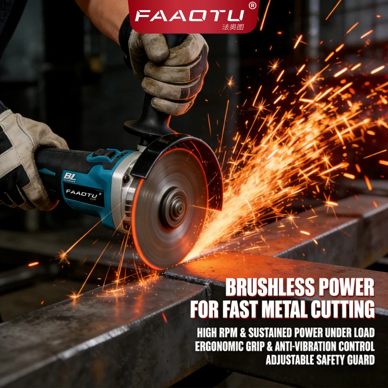 

FAAOTU DGA504 18V brushless lithium battery multi-purpose angle grinder bare machine Compatible with MT batteries NO battery