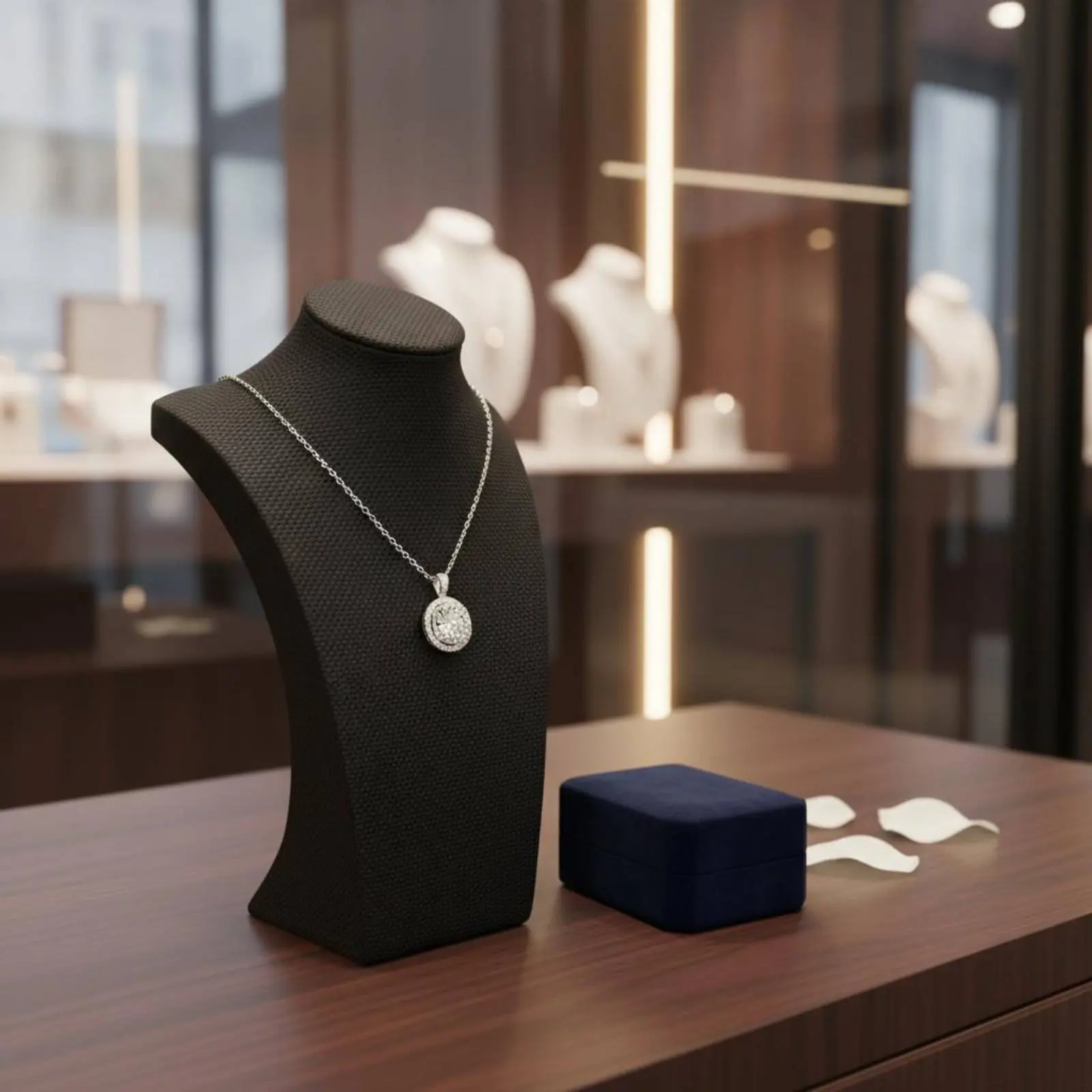 

Necklace Mannequin Bust Elegant Design Necklace Bust Display Jewelry Mannequin Stand Long-Lasting Portrait Neck Display