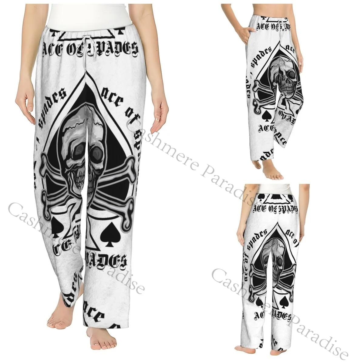 

Ace Of Spades Heavy Rock Music Warm Women Pajama Pants Flannel Sleep Bottoms Soft Fleece Loungewear
