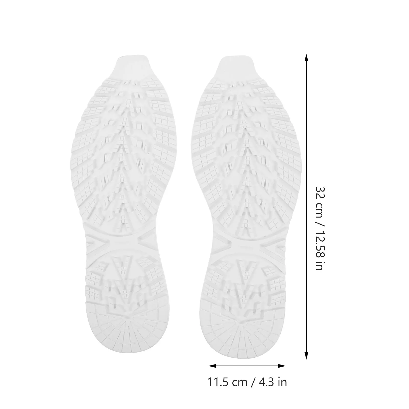 1 Pair Shoe Sole Repair Patch Rubber Material Anti-Slip Wear Resistant Full Bottom Protector For Worn Outsoles White Shoe Repair