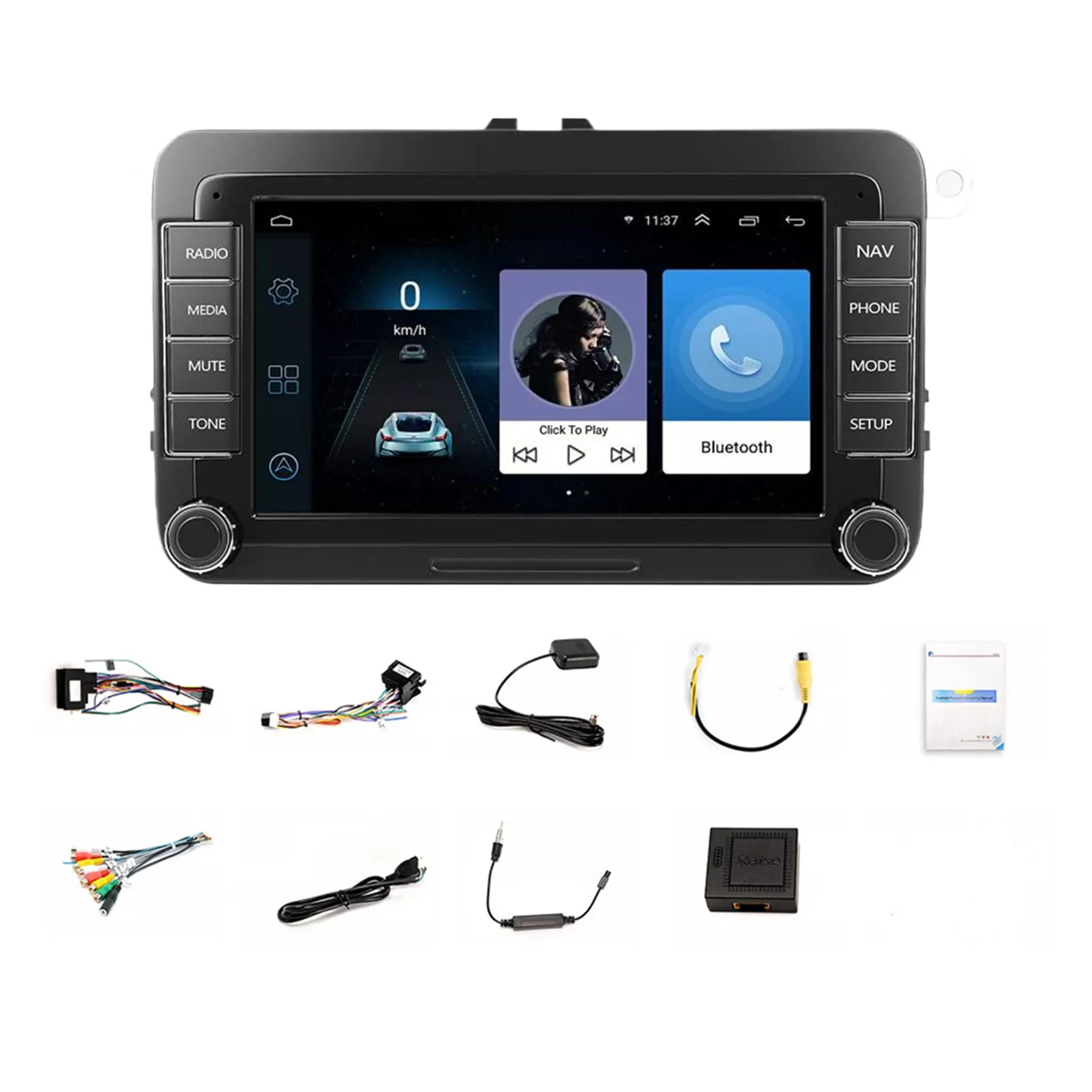Black Comprehensive GOLF MK5 MK6 7 Car Stereo Offering 264 Audio Modes For Listening Enjoyment