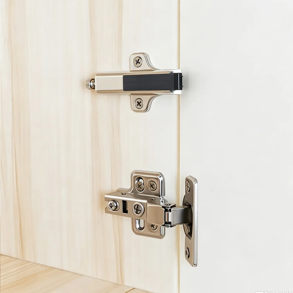 Adjustable Metal Soft Close Damper For Cabinet Doors, Buffer With Knurled Screw, Quiet Hinge Adapter For Home Improvement