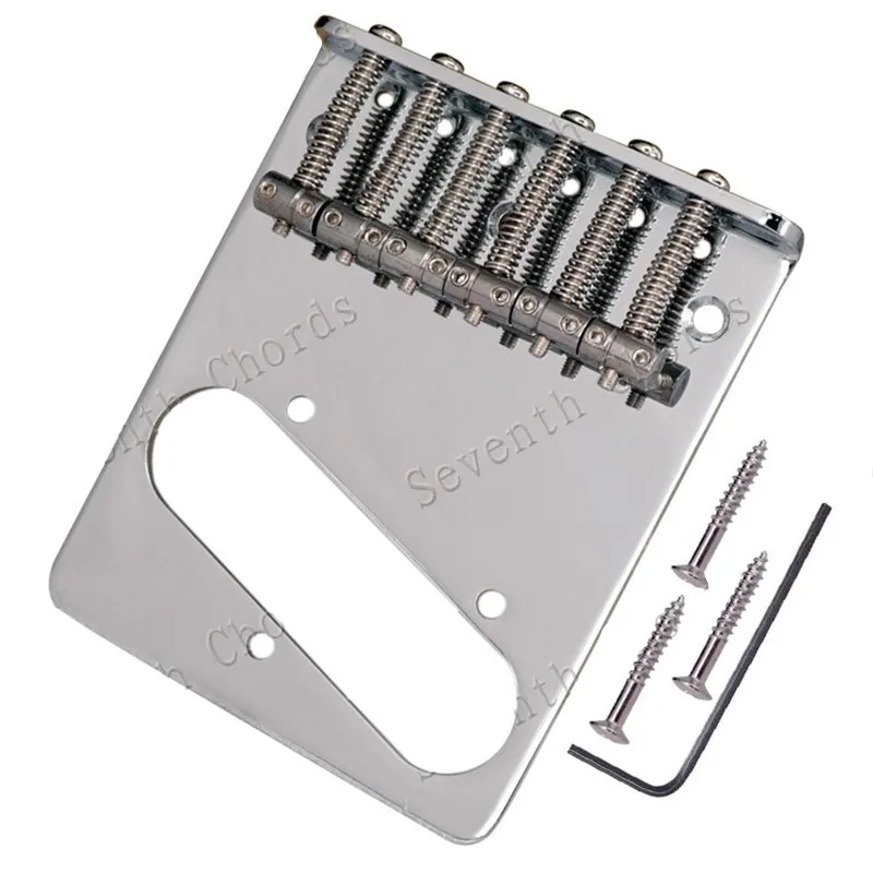 Ein Satz schwarzer, silberfarbener Top-Load-Sattel-Hardtail-Saitenbrücken für E-Gitarren-Musikinstrumentenzubehör – Detail 3