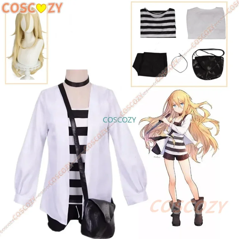 Angels of Death cosplay Rachel Gardner cosplay costume Halloween cos man Woman Full Set coat T-shirt shorts neckbelt bag wig
