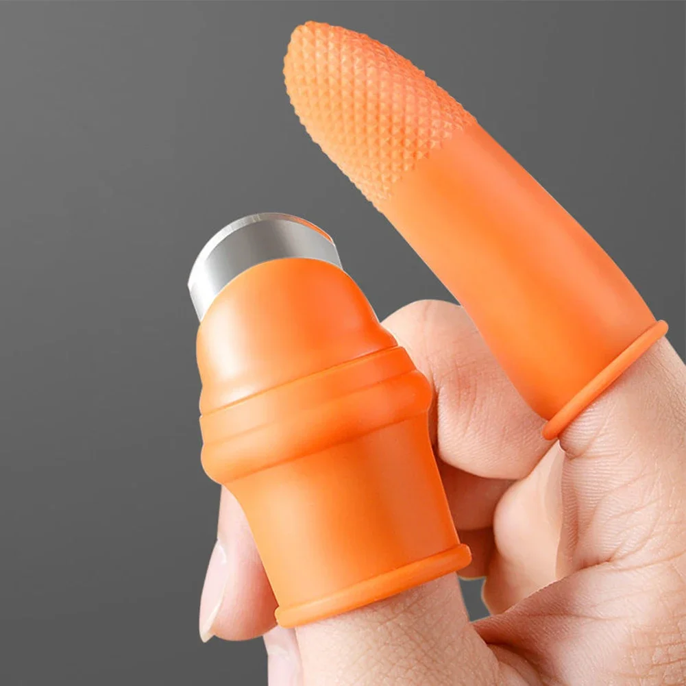 kkjoy Silicone Thumb Knife for Gardening | Fruit/Vegetable Picking & Harvesting Tool | Pinching Plants & Blades Scissors