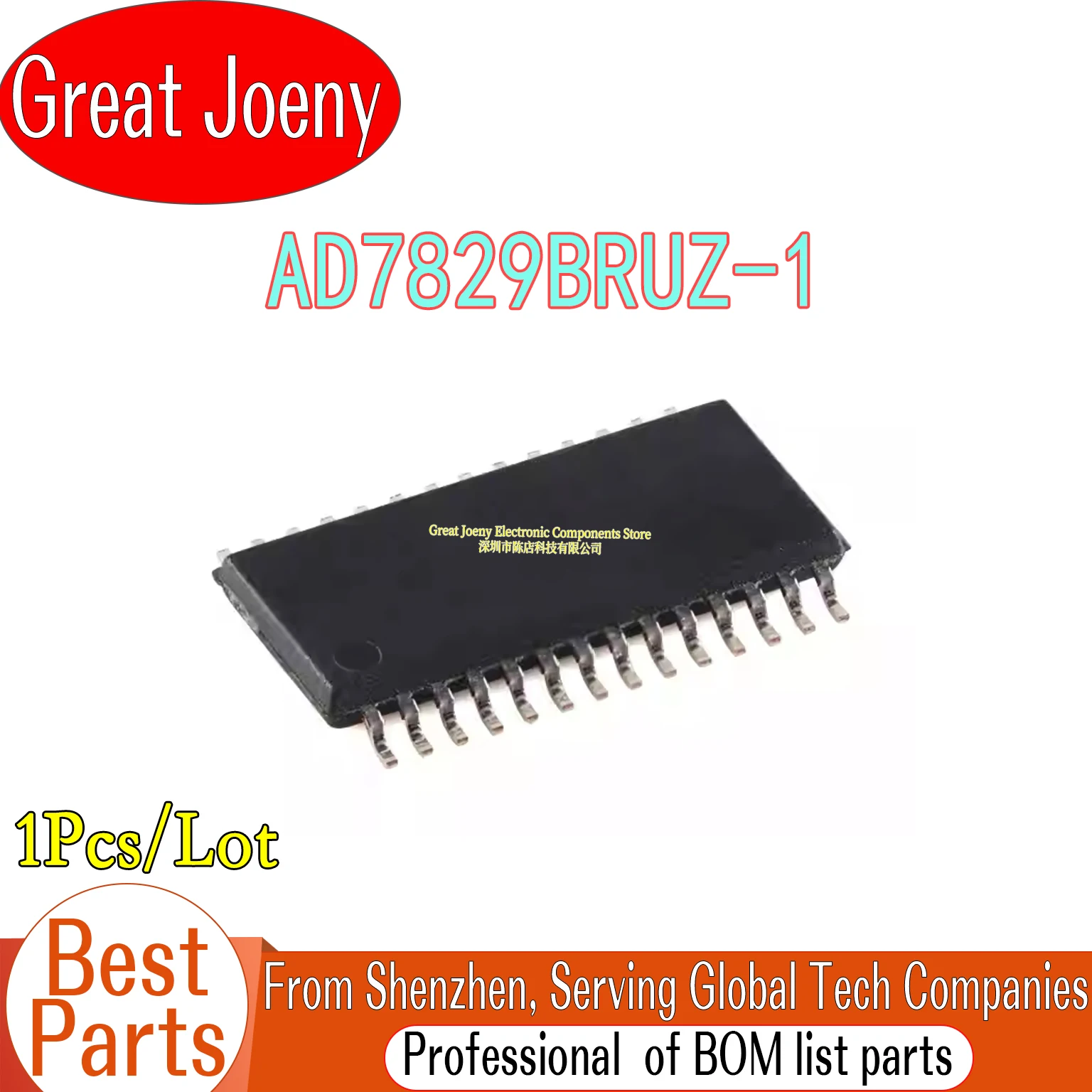 

100% New Original AD7829B AD7829BRUZ-1 AD7829BRUZ IC Chipset TSSOP-28