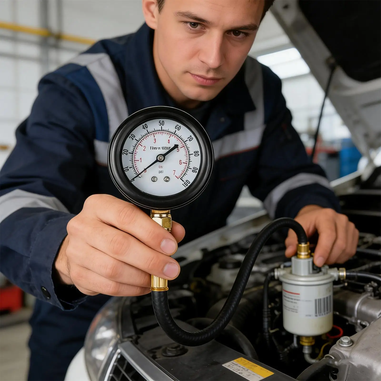 

Compression Tester Heavy Duty Universal Oil Pressure Diagnostic Tool with Multiple Adapters for Car Truck Motorcycle Garage