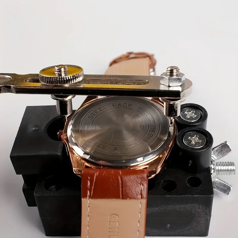Metal Watch Back Case Opener Tool Adjustable Two‑Prong Watch Cover Remover for Wristwatch Battery Change Watchmaker Repair Tool
