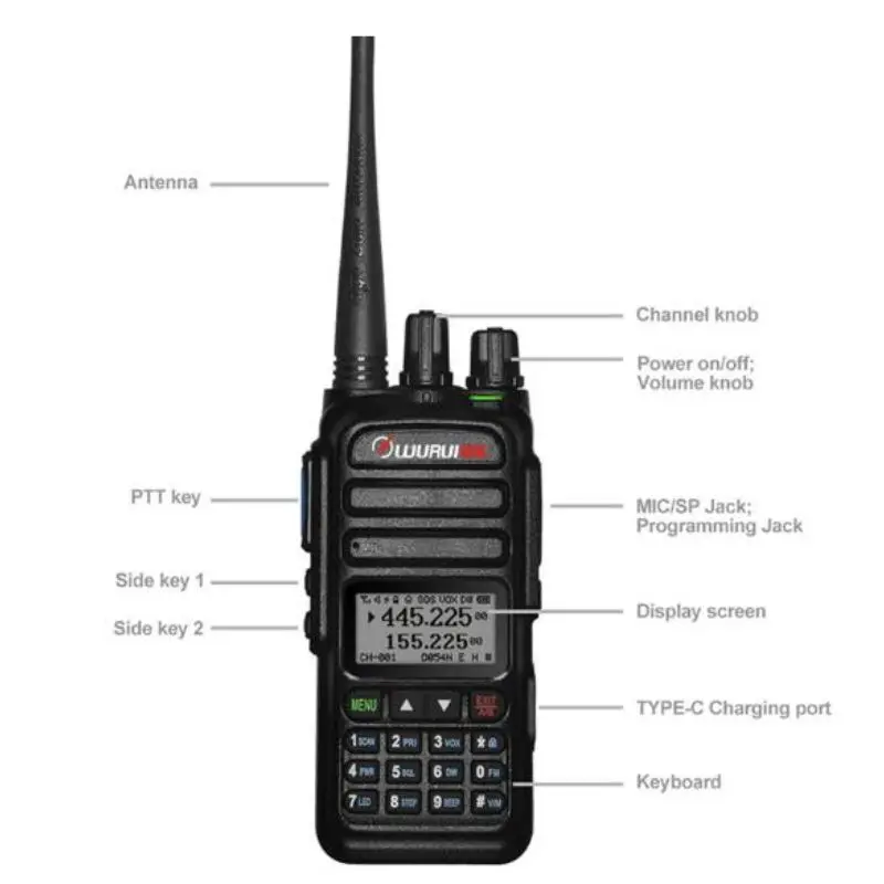 Imagem -05 - Wurui-dual Band Walkie Talkie Uv83 100520mhz Rádio Bidirecional Dispositivos de Presunto Uhf Comunicador Vhf Long Range para a Caça