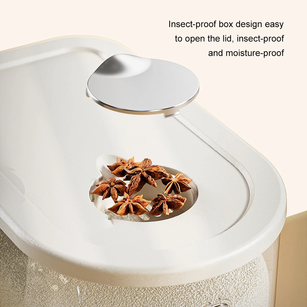 الراقية دلو الأرز المضغوط الحشرات واقية من الرطوبة مختومة المنزلية الغذاء الصف صندوق الأرز حاوية تخزين الدقيق 5 كجم #4