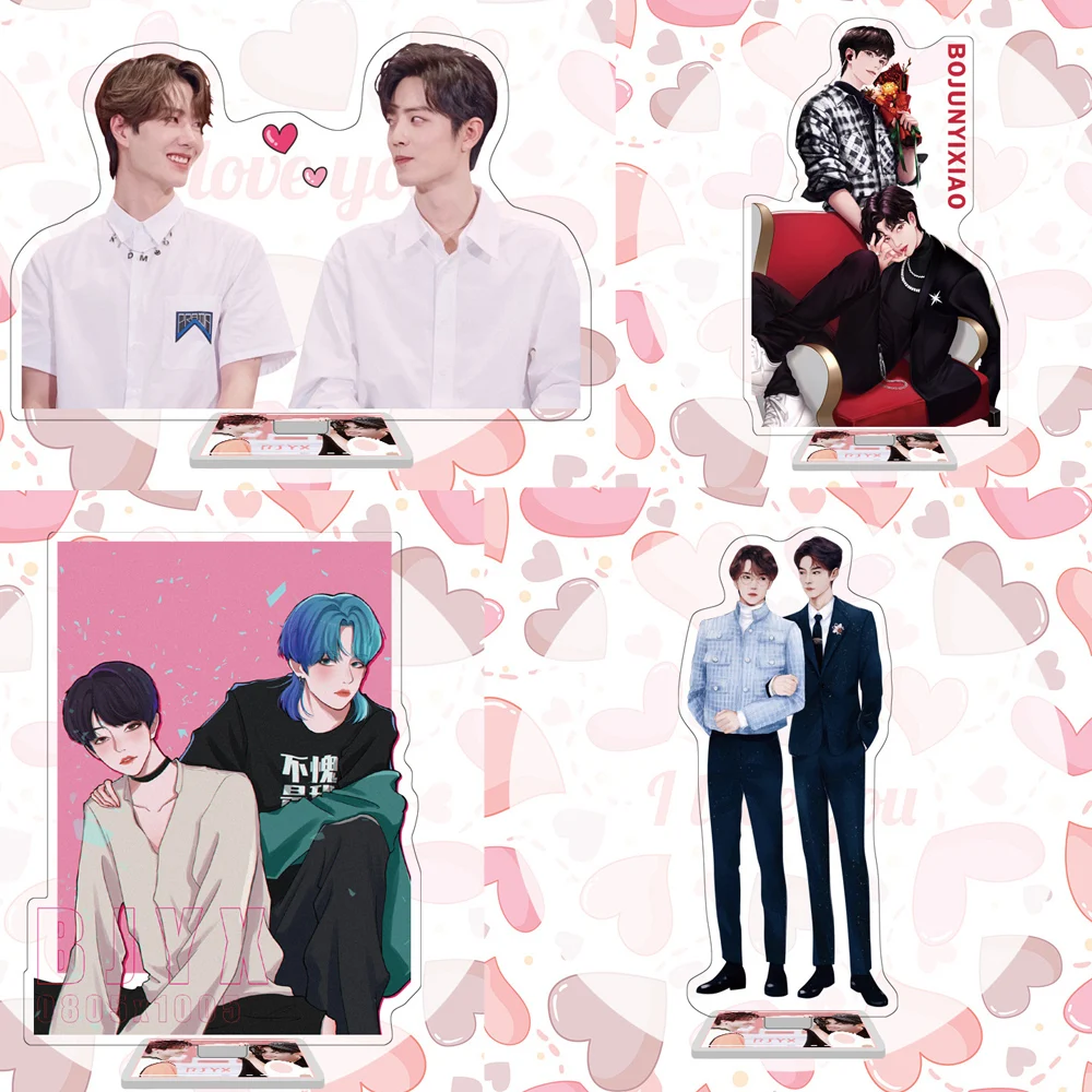 Handsome Man Star Xiao Zhan Wang Yibo Acrylic Stand Plaque Surrounding Desktop Decoration Home Ornaments Fan Gift Display Props