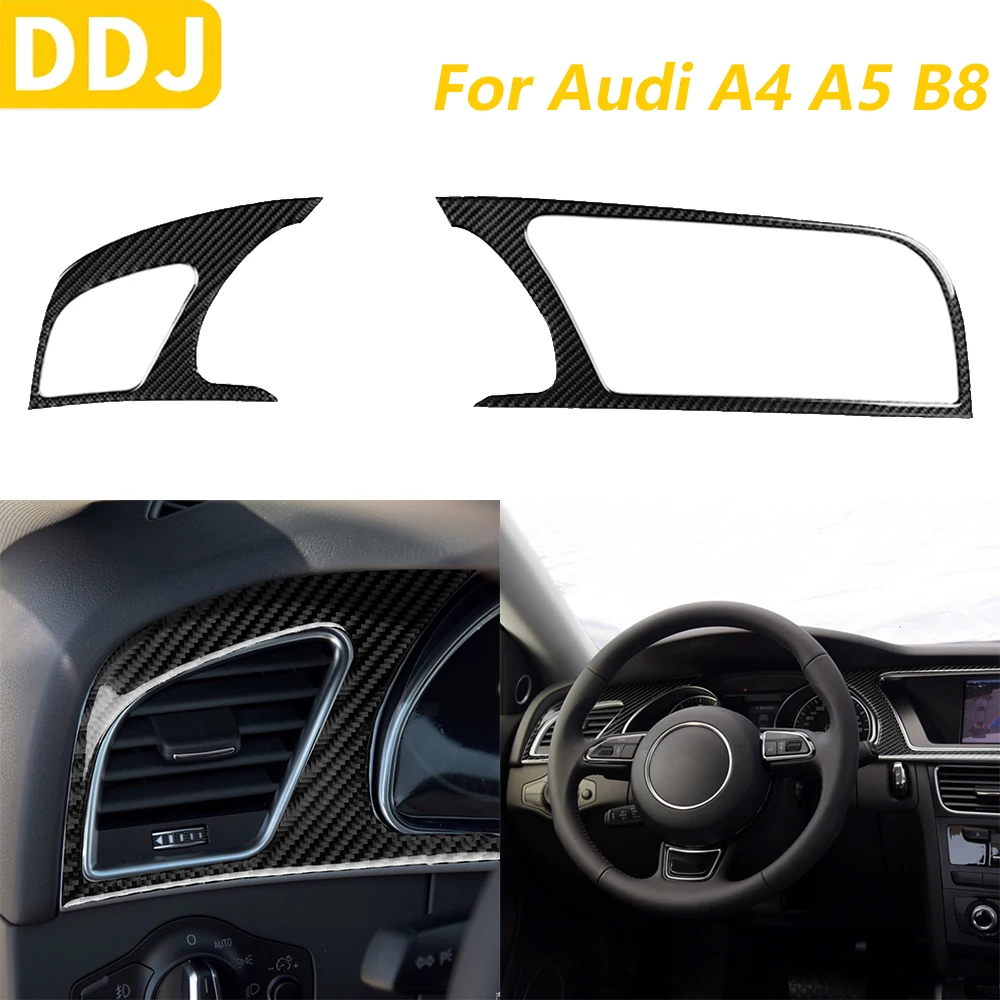 For Audi A5 B8 S5 RS5 2009-2016 Carbon Fiber Dashboard Speedometer Navigation Panel Cover Trim Car Accessories Interior Sticker