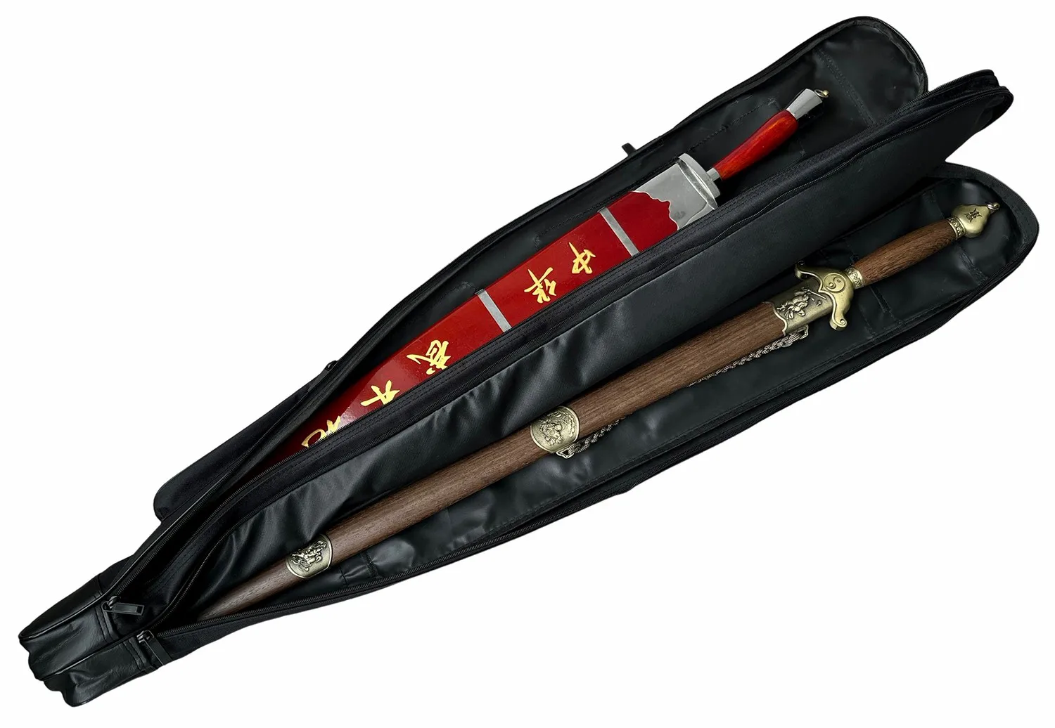 中国風] 二層式太極拳刀袋、長さ110cm、オックスフォード生地武術