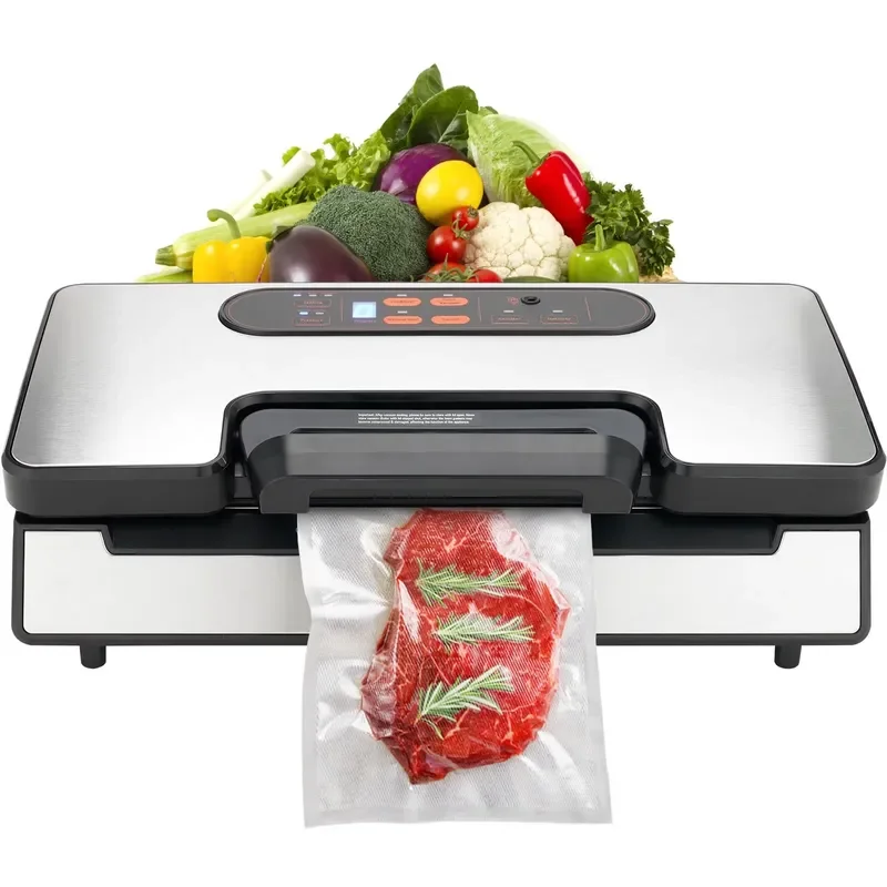 Powerful Dual Pump Vacuum Sealer Machine 90Kpa 130W Mini Style for Dry Moist Food Storage 30cm Bag Width US Plug