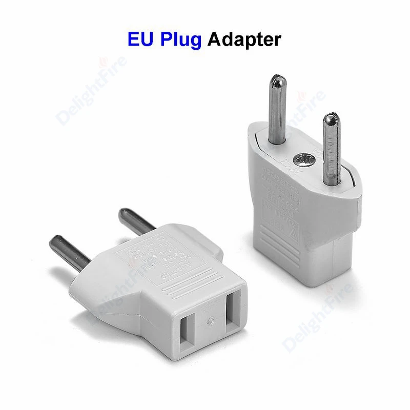 White US BRA IT To EU European German Plug Adapter 2 Pin US AU EU Euro Power Electric Travel Adapter Converter Outlet Socket