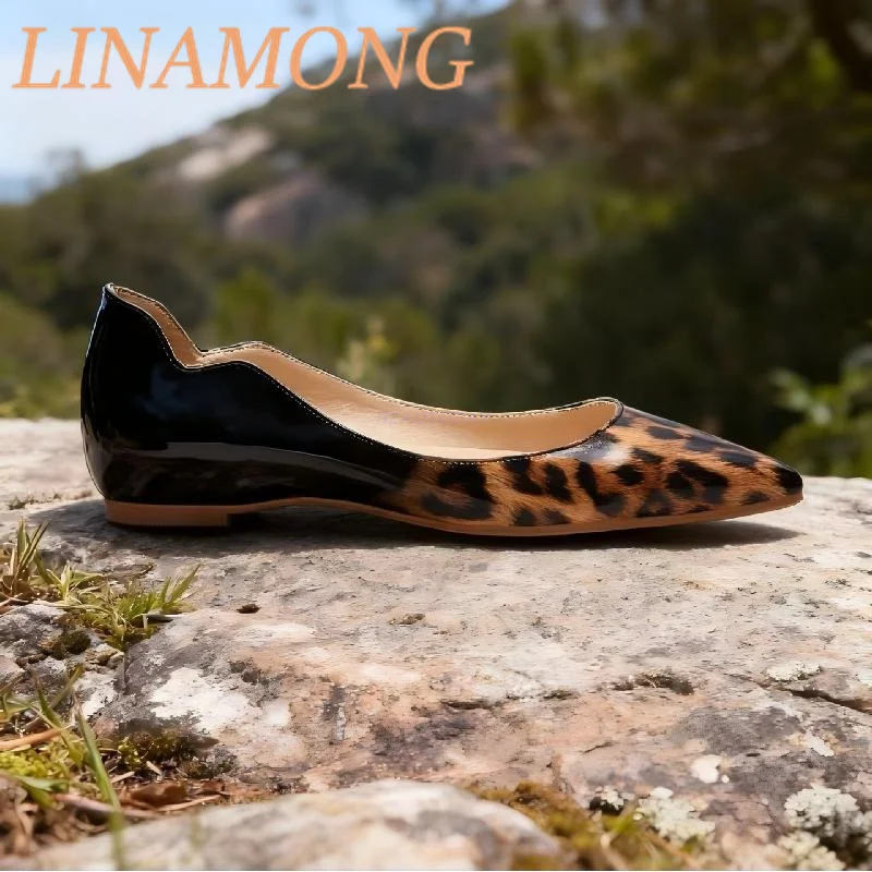 Sharp Pointed Gradient Color Low Order Shoes  Fashionable Printed Design Comfortable and Casual Walking Flat Shoes for The Feet