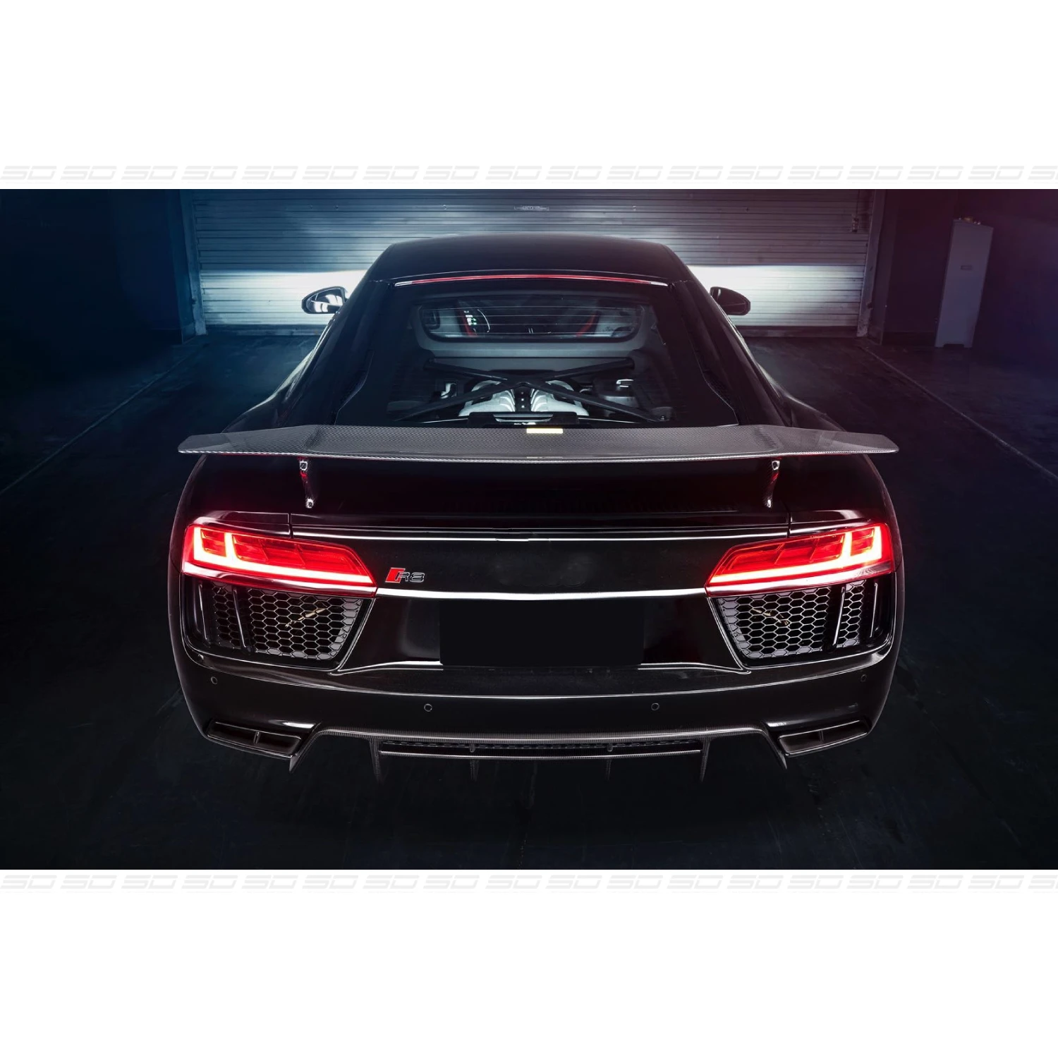 Au-di R8 17-19 Facelift High Quality V Style Dry Carbon Fiber Body Kit Spoiler