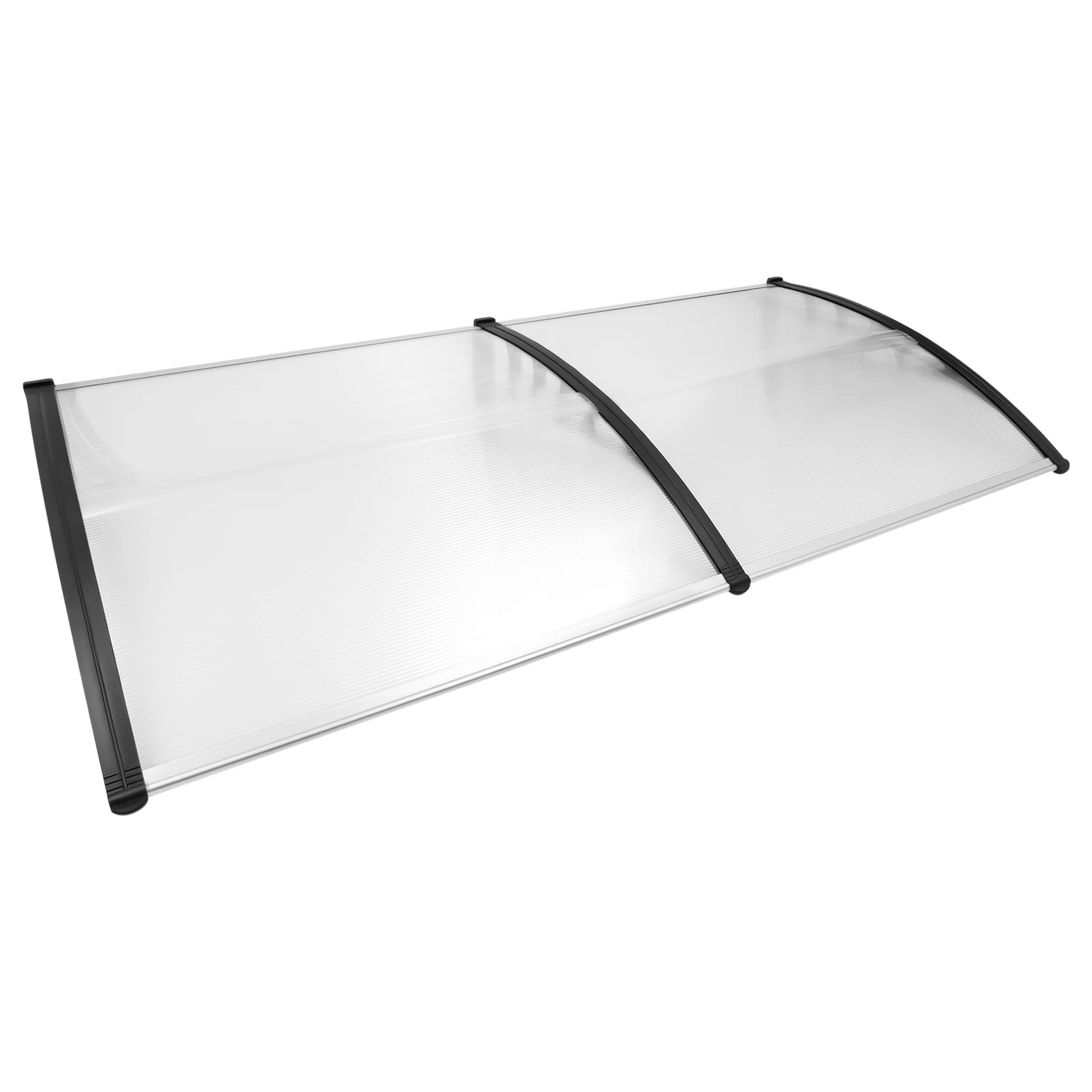 2026 Neu 90x200cm Wandmontierte Bogenförmige Überdachung aus Klarem Polycarbonat PC Moderne Design-Markise Wetterfester Sonnenschutz Regenschutz für Außenterrassen B1 Flammhemmend – Detail 19