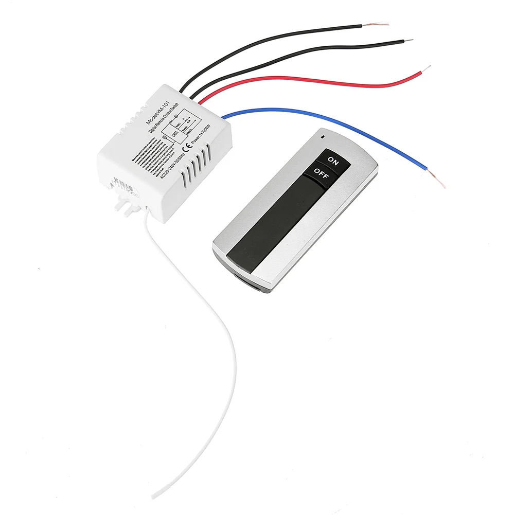 1 Way Intelligent ON/OFF 220V Digital Wall Lamp Wireless Crystal Lamp Home Transmitter Controller Control